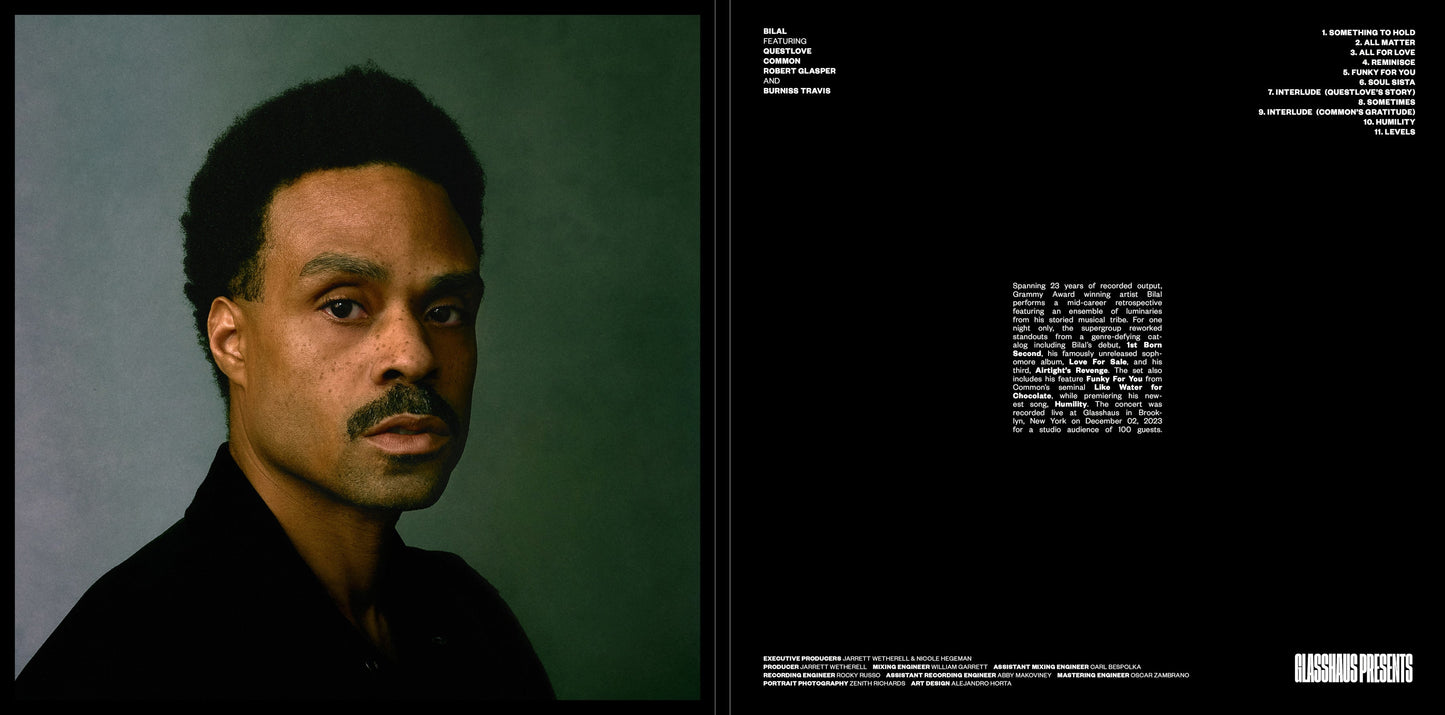 Bilal feat. Questlove, Common, Robert Glasper and Burniss Travis: Live at Glasshaus - ( VINYL LP )