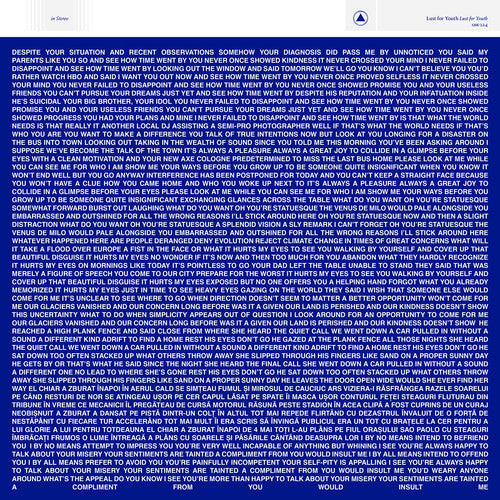 Lust for Youth: Lust For Youth - ( VINYL LP )