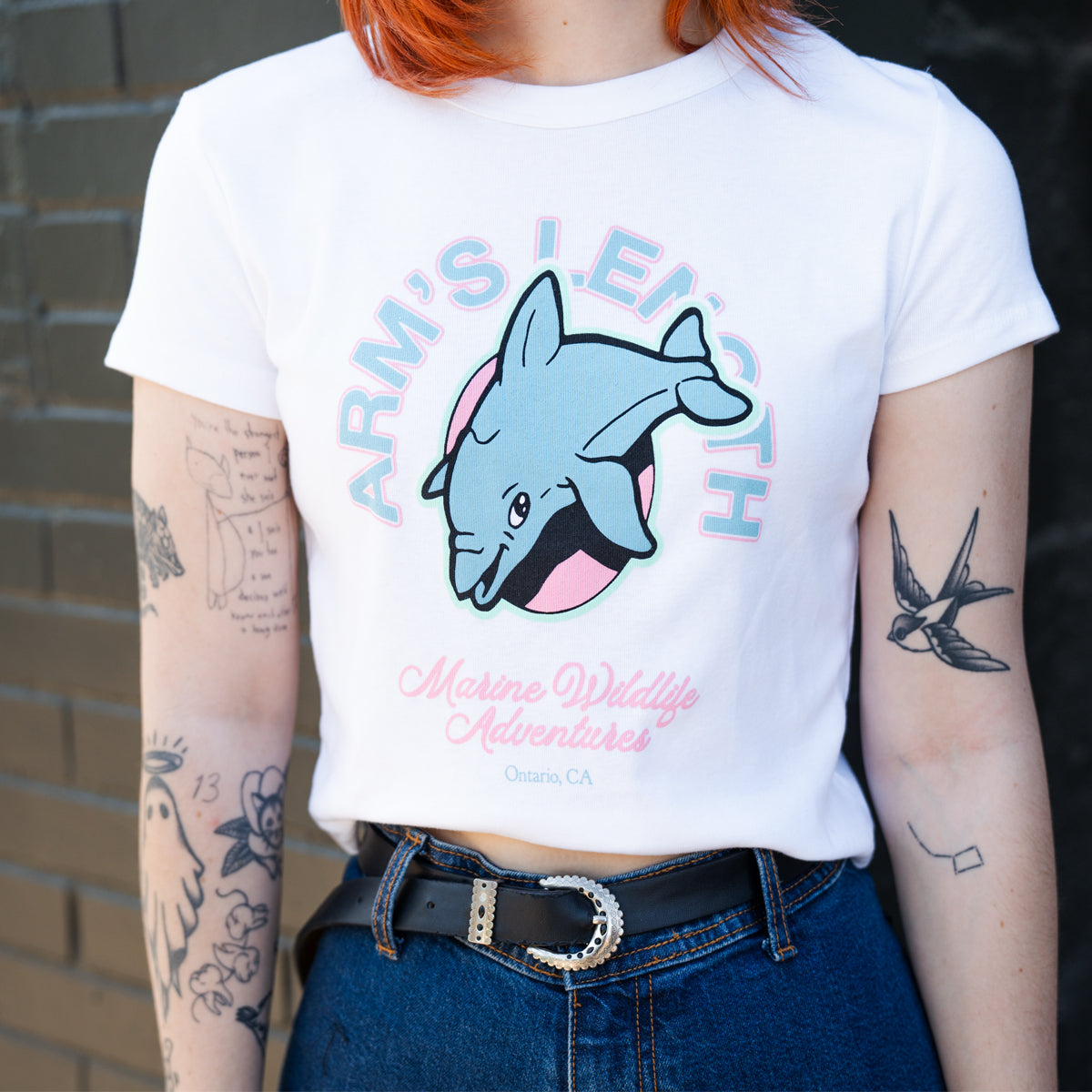 Marine Wildlife Adventures White - Crop Top
