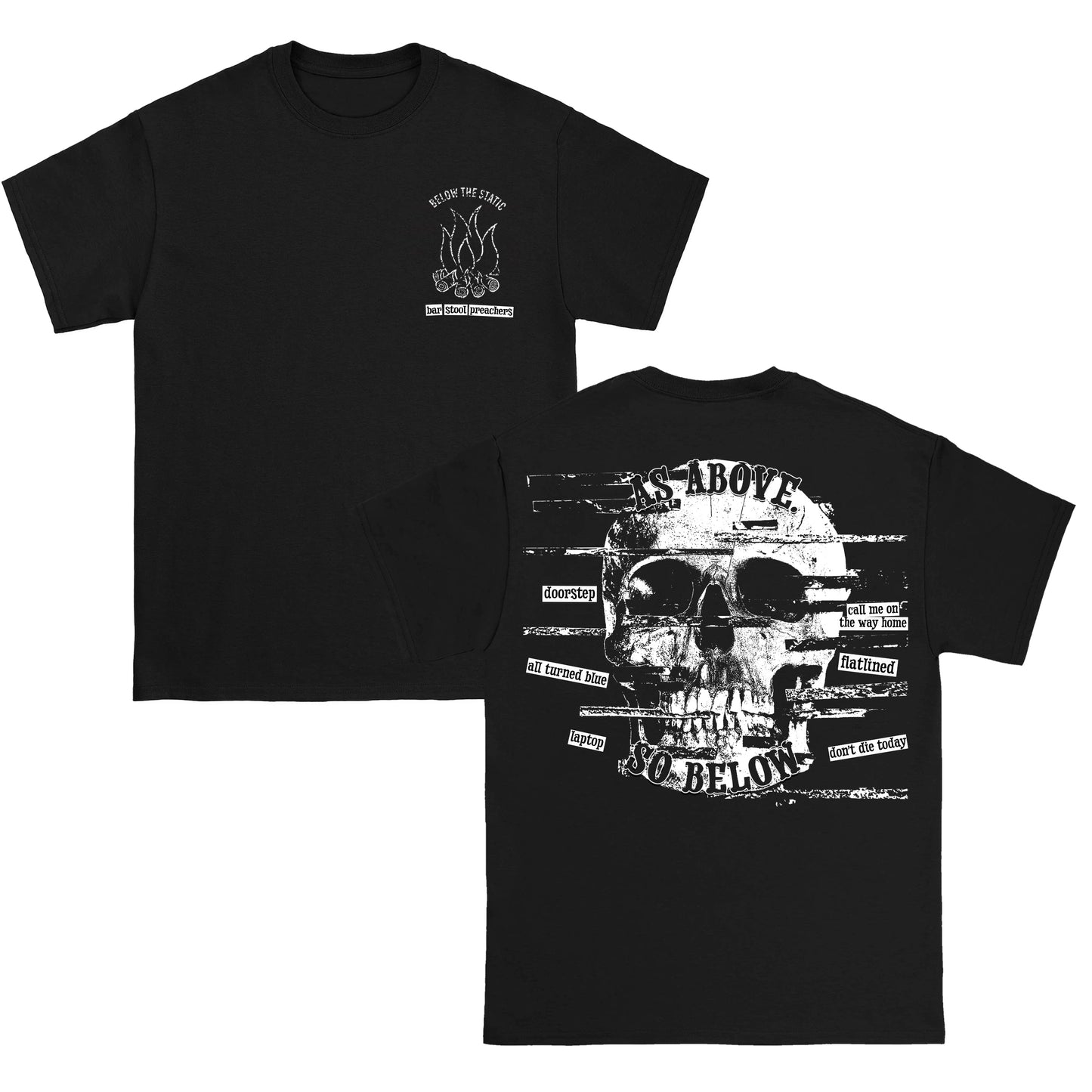 Below The Static Black - Tee